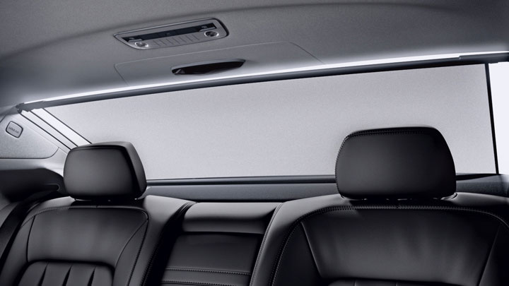 Power rear-window sunshade