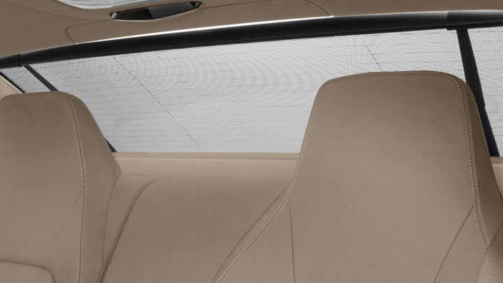 Power rear window sunshade
