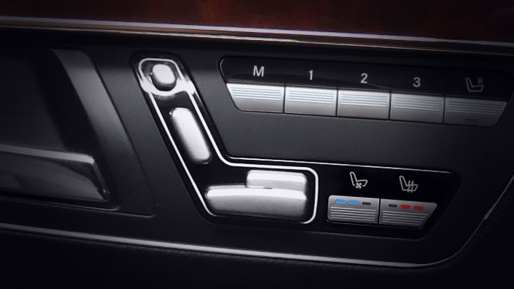 8-way power  adjustable outboard rear seats