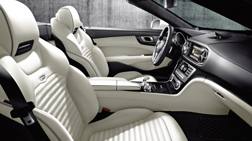 White leather interior mercedes #4