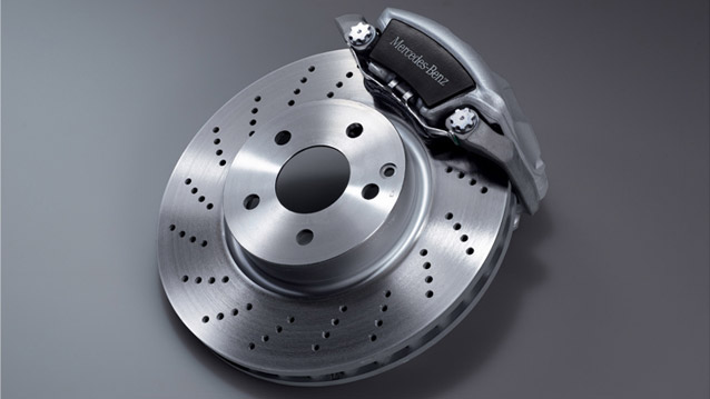 C350 perforated front brakes