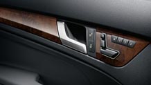 C350 Coupe in Black with Burl Walnut wood trim