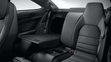 C-Class Coupe split-folding rear seats in Black