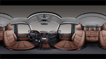 G550 interior 360 in Chestnut/Black