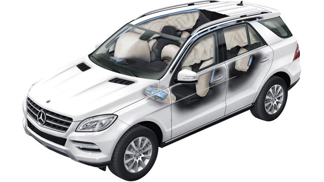 M-Class 11-way air bag protection