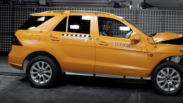 M-Class frontal crash test