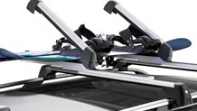Rooftop ski and snowboard racks