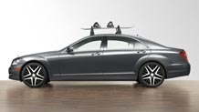 Rooftop ski and snowboard racks
