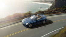 Lunar Blue SLK350 with top down
