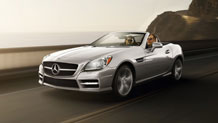 Iridium Silver SLK350 with Sport Package, top-down
