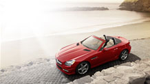 Mars Red SLK350 with Sport Package, top down