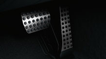 Brushed aluminum pedals