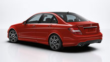 C350 Sport Sedan in Mars Red with available new Sport Package