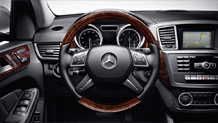 BlueTEC in Black with optional wood/leather steering wheel