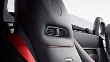 in Black designo Exclusive leather with red stitching