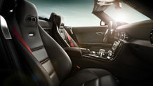 in Black designo Exclusive leather with red stitching