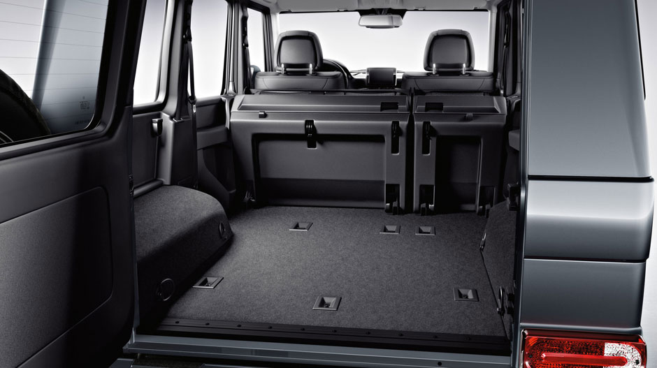 cargo area with folding rear seats