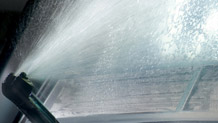 Headlamp washing system