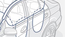 Rear side-impact air bags