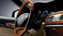Heated wood/leather steering wheel