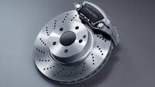 Perforated front brake discs