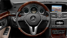 Wood/leather steering wheel