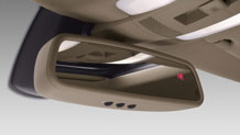 Rear view mirror with integrated compass