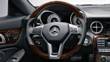 Wood/ leather steering wheel