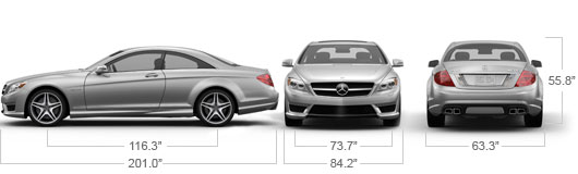Mercedes Benz 2013 CL Class CL63 AMG Coupe Specs