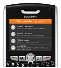 Mercedes Benz mobile blackberry
