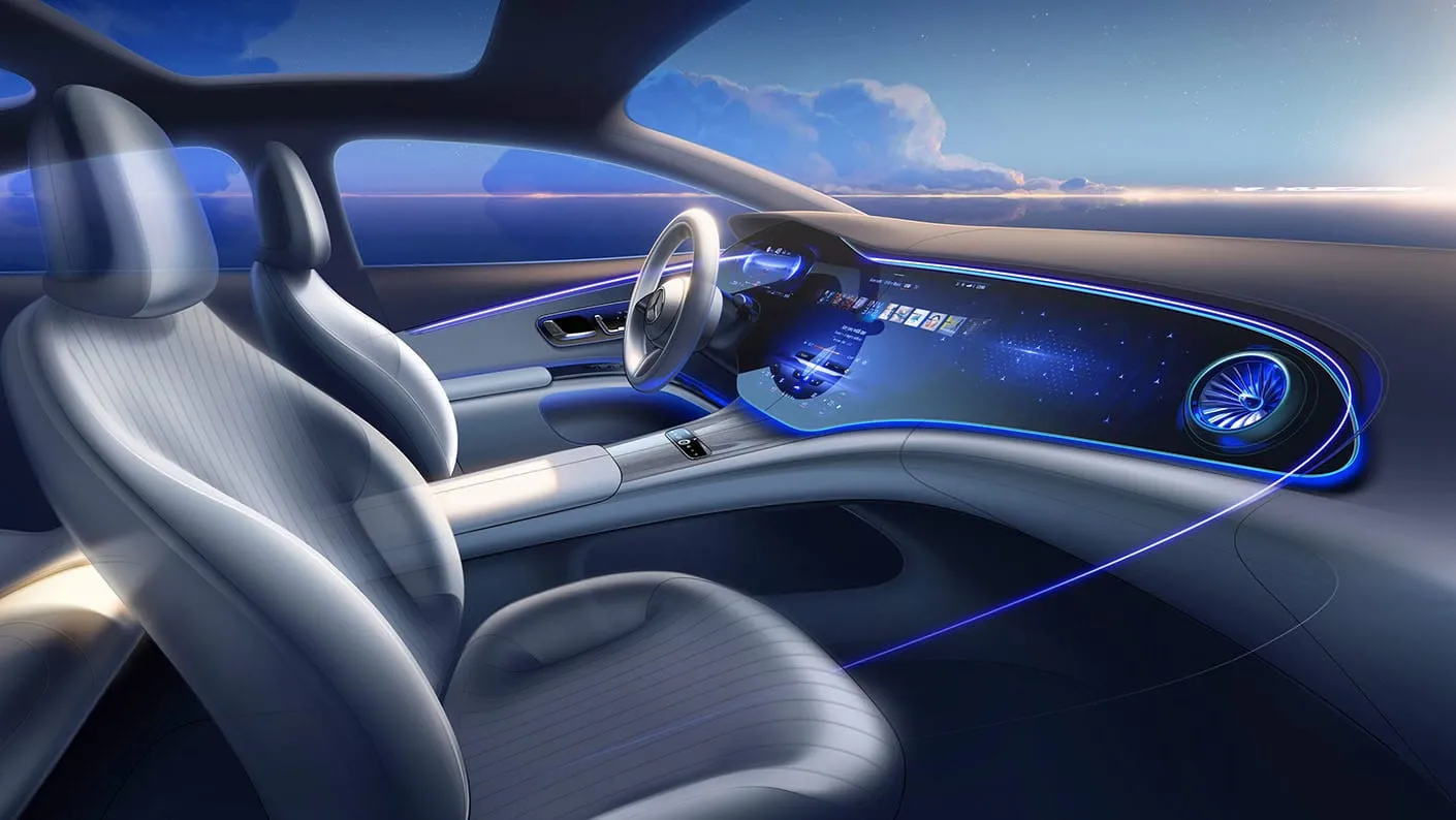 Mercedes-Benz Debuts Futuristic 56-Inch Touch Screen for Next Electric Car