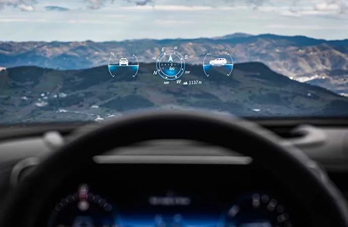 Close up of Windshield of 2023 GLC SUV