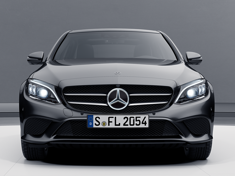 Illuminated Mercedes star, trim part, USA/CAN c300a