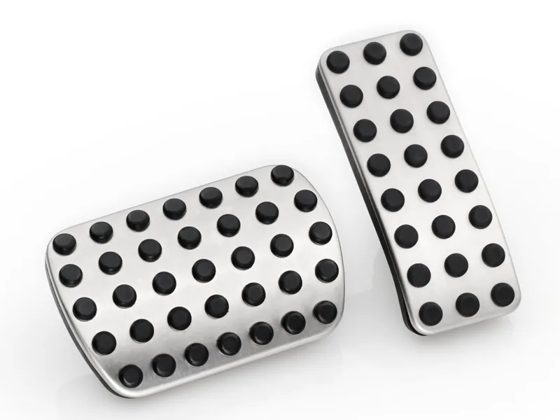 Sports pedals in stainless steel, automatic models, with rubber studs c300w4