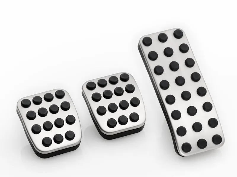 Sports pedals in stainless steel, non-automatic models, with rubber studs c300w4