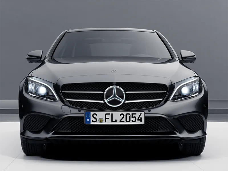 Illuminated Mercedes star, trim part, USA/CAN c300w4