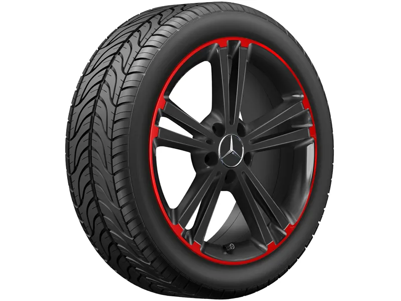 5-twin-spoke wheel, 45.7 cm (18 inch), red rim edge cla250c