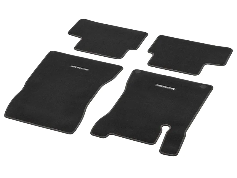 Velour floor mats CLASSIC, set, 4-piece, Nut brown topstitching glb250w