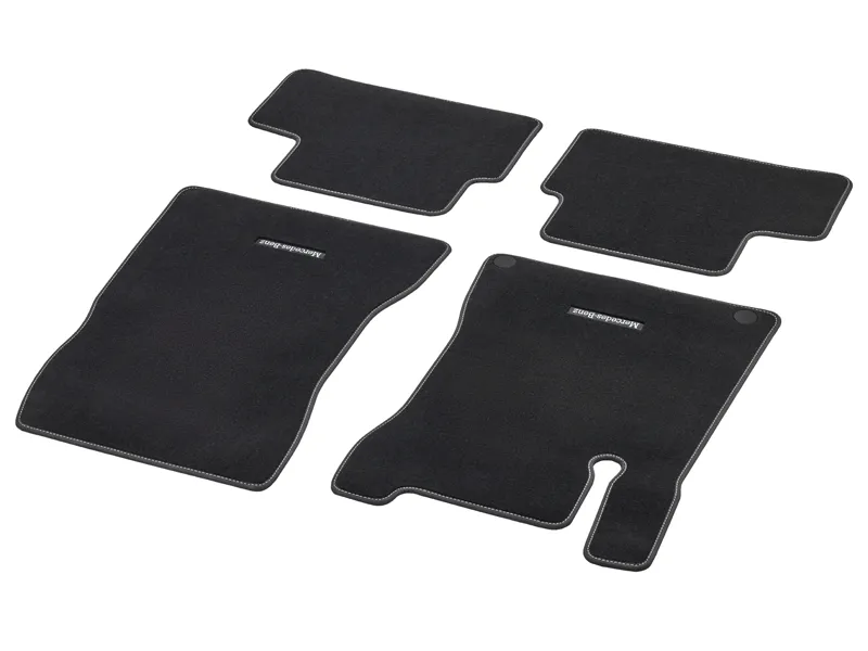 Velour floor mats CLASSIC, set, 4-piece, Silk beige topstitching glb250w