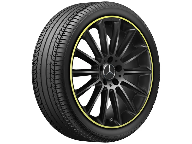 AMG multi-spoke wheel, 48.3 cm (19 inch), rim horn painted yellow cla250c4