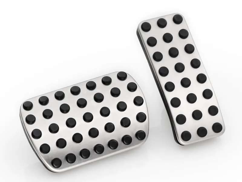 Sports pedals in stainless steel, automatic models, with rubber studs cls450c4