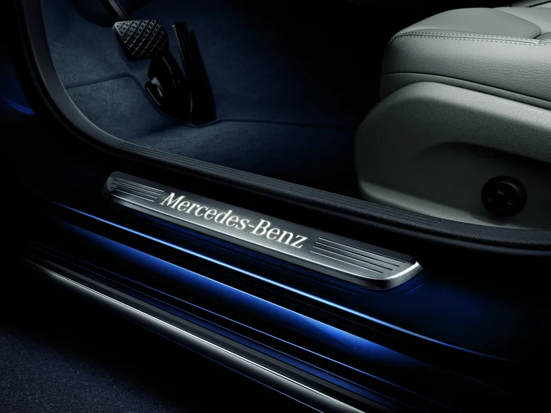 Mercedes door sill lights deals