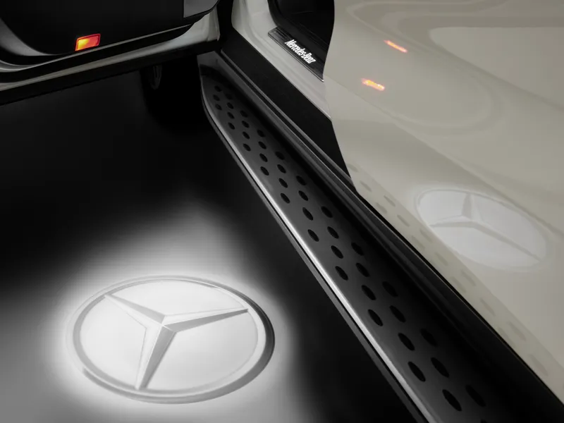 LED logo projector, Mercedes star, 2-piece, 2021 GLC 300 SUV