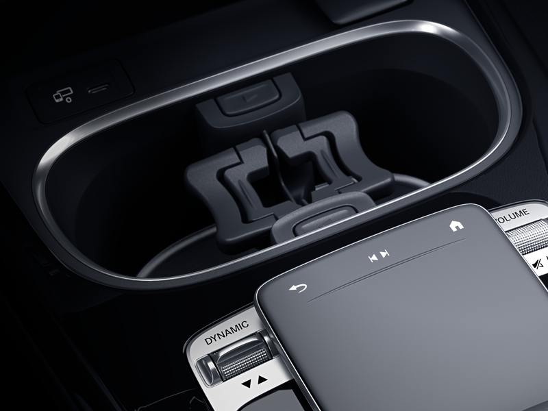 Cup holder, centre console, Vehicles with DCT transmission a220w