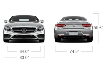 model front and back view diensions