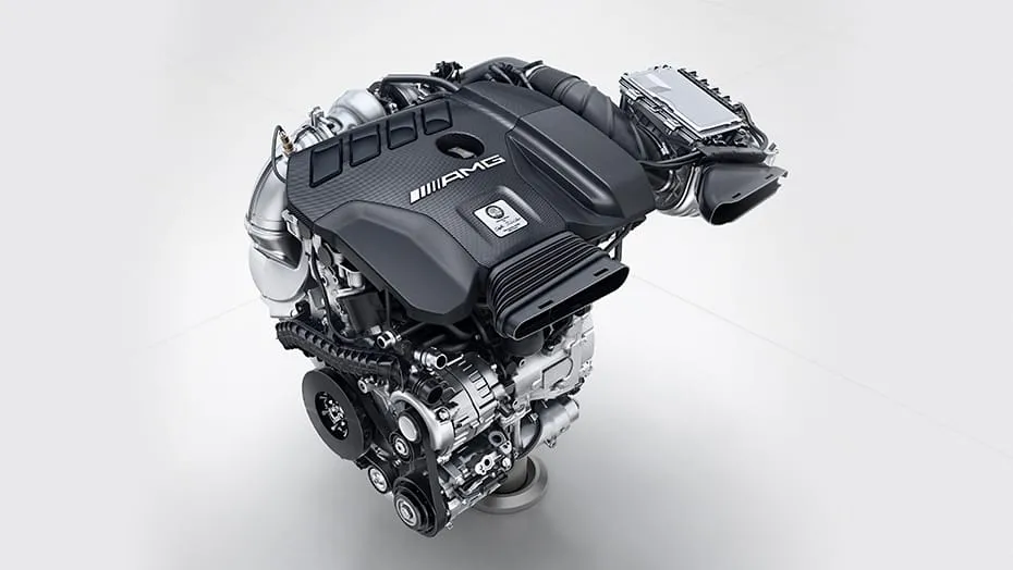 Handcrafted AMG 2.0L inline-4 turbo engine