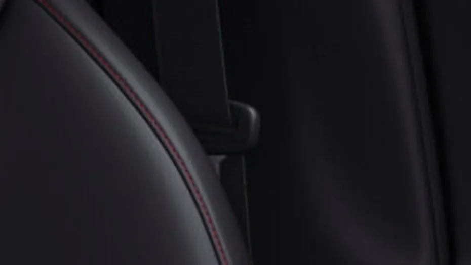 Replace red seat belts with black