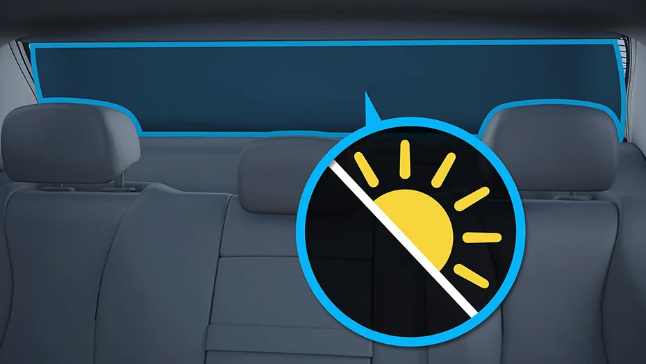 Power rear-window sunshade