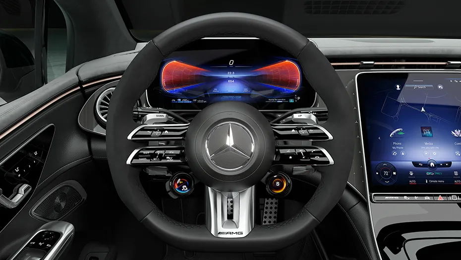 AMG Performance steering wheel in Nappa/microfiber
