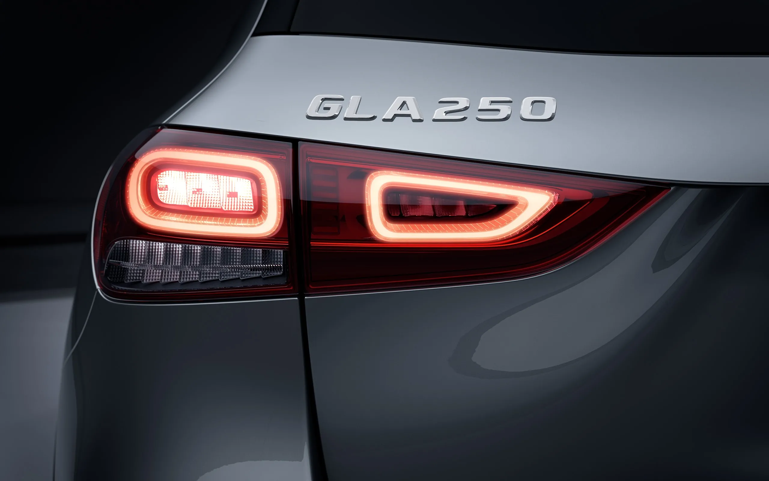 Close up of 2023 GLA SUV 250 taillight